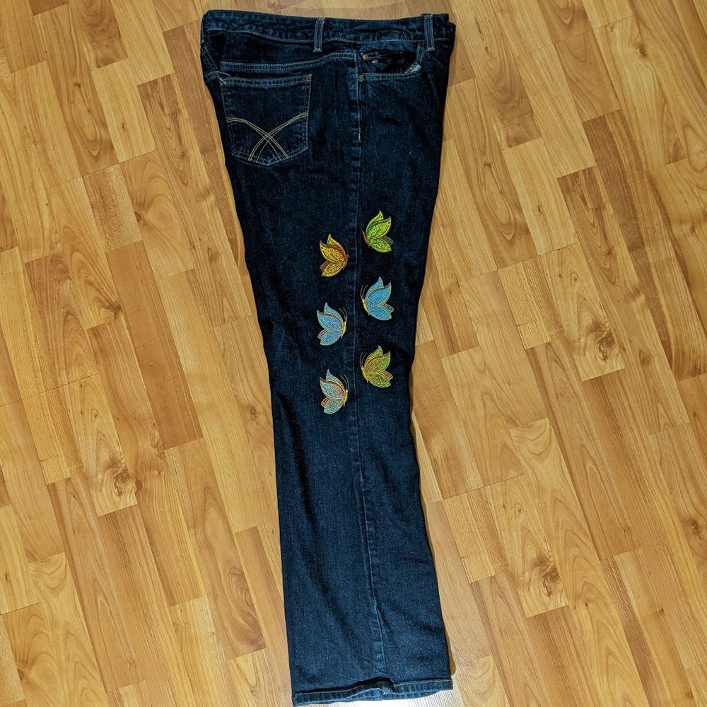 Tommy Hilfiger Denim Jeans with Butterfly Embroidery